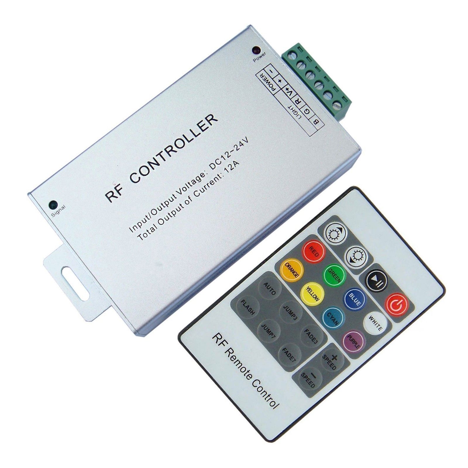 LED RGB Controller with 24 Key Remote | RF Wireless Dimmer for Strip Lights