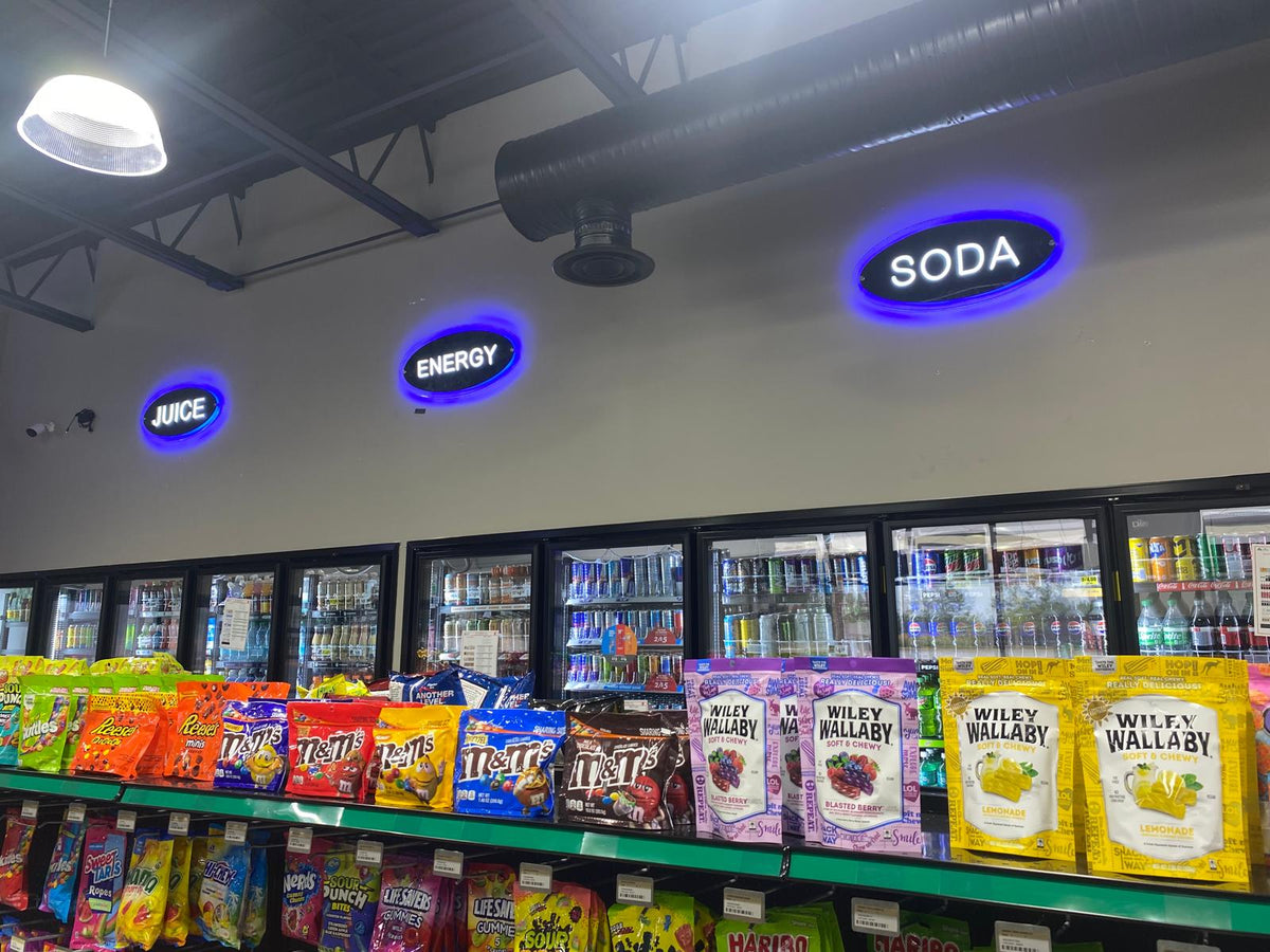 Cooler Door signs 1x2ft