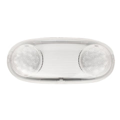 Outdoor Bug Eye Two Adjustable Heads-Battery Backup-White Housing |Twin Head LED Emergency Light | Exit Sign Lighting Fixture