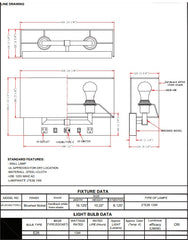 Double Wall Sconce for Double Bed-Hotel- 13W Acrylic Shade Led Plus