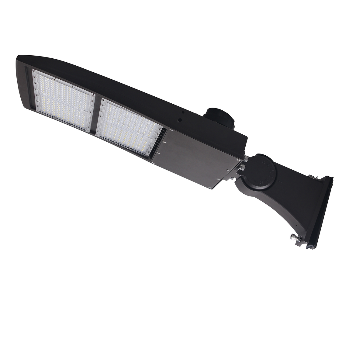 200W LED Shoebox Area Light, 5000K, Photocell, Brown Housing, 120–277V | Parking Lot Street Lighting Fixture