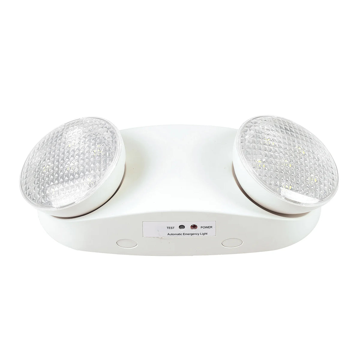 Bug Eye Two Adjustable Heads-Battery Backup-White Housing |Twin Head LED Emergency Light | Exit Sign Lighting Fixture
