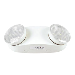 Bug Eye Two Adjustable Heads-Battery Backup-White Housing |Twin Head LED Emergency Light | Exit Sign Lighting Fixture
